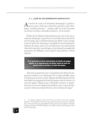 Guion De Videojuegos. Para Gente Que Juega Y...