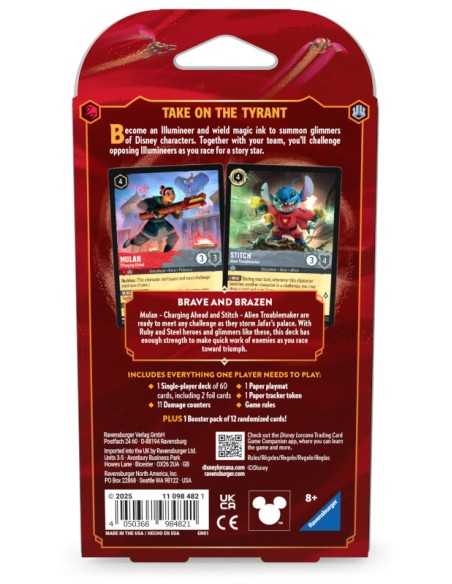 Disney Lorcana Reign of Jafar Mazo De Inicio Rubí-Acero Inglés